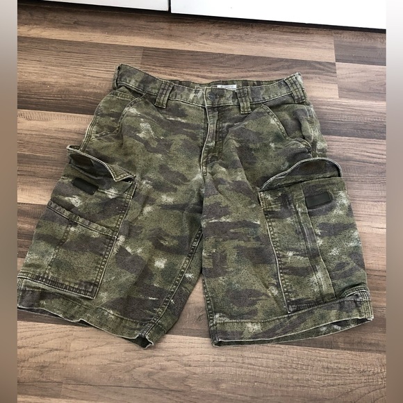 Carhartt Men’s Green Cargo Camo Relaxed Fit Shorts Size 30 - Picture 7 of 15